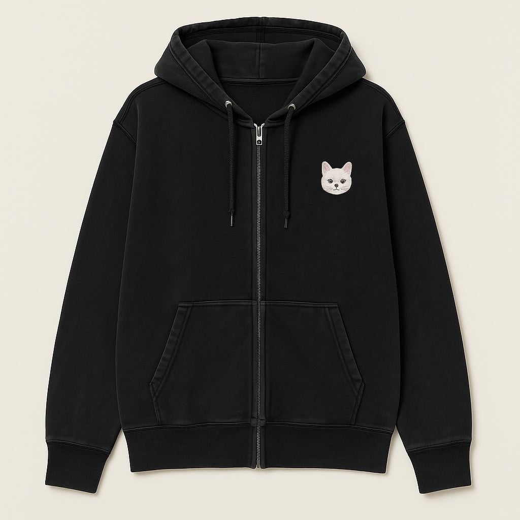 Hooded Zip-Up Jacket With Customized Pet Logo