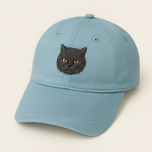 Denim Baseball Cap with Customized Pet Logo