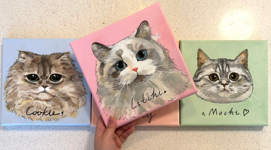 Cat Custom Hand-Painted Portrait