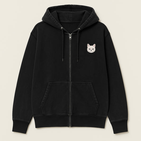 Hooded Zip-Up Jacket With Customized Pet Logo