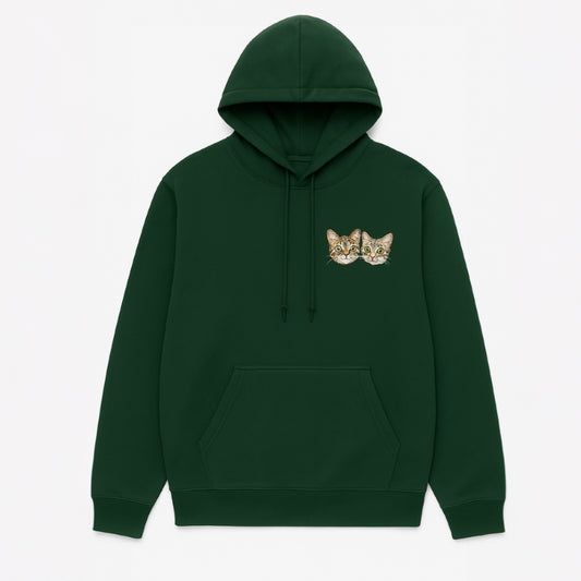 Velvet-Lined Hooded Sweat Shirt With Customize Pet Logo